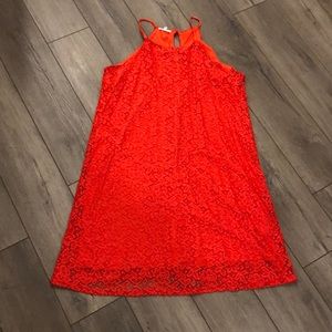 Sexy red lace dress
